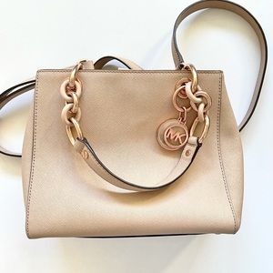 Michael Kors pink leather handbag